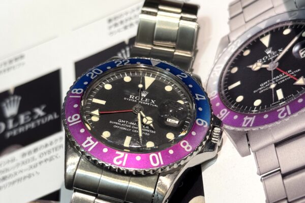 赤紫色に近いフクシャベゼル　　Ref.1675　