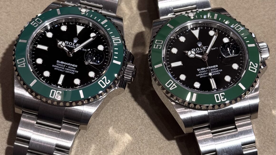 ベゼルの色味が違う現行グリーンサブ　Ref.126610LV